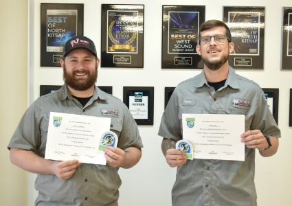 Our Members holding awards.